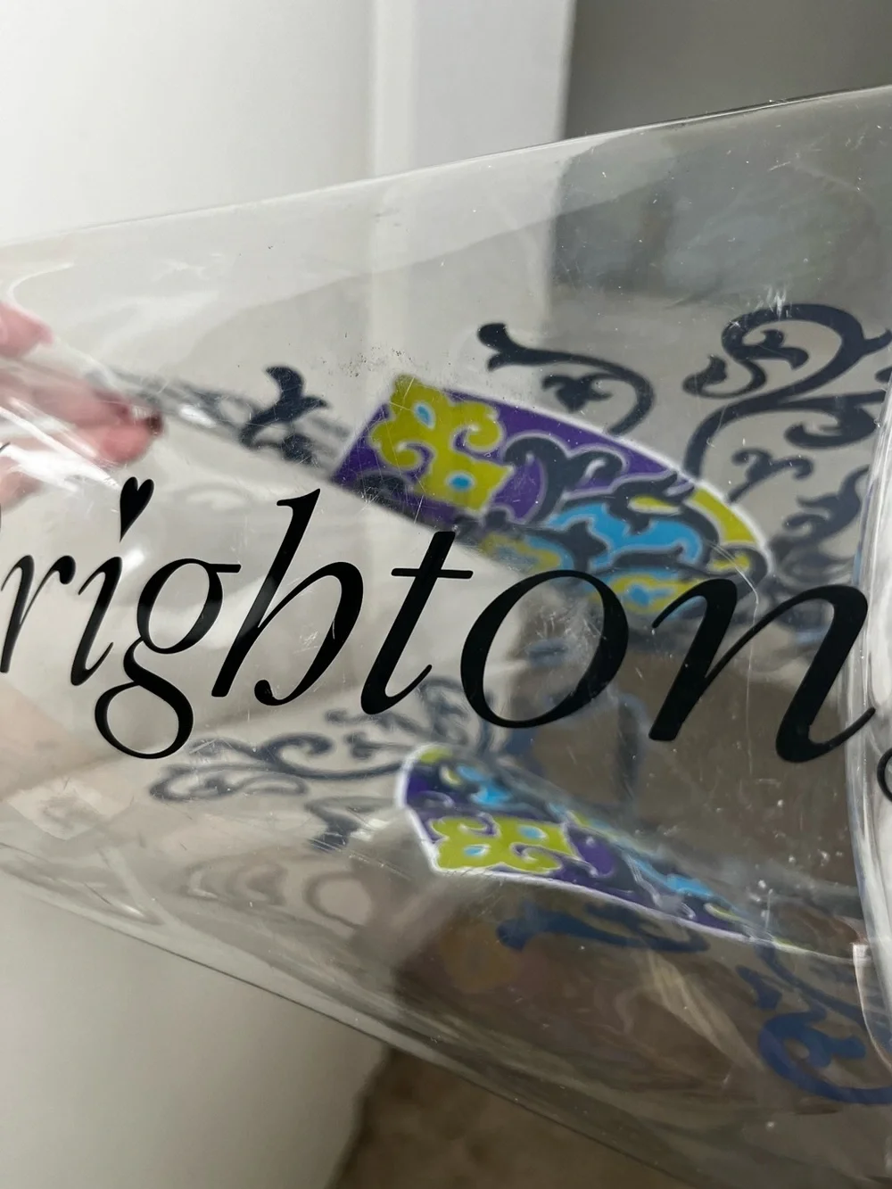 Brighton Clear Vinyl Summer Heart Tote Bag Sophia Collection Shoulder Bag *Flaws